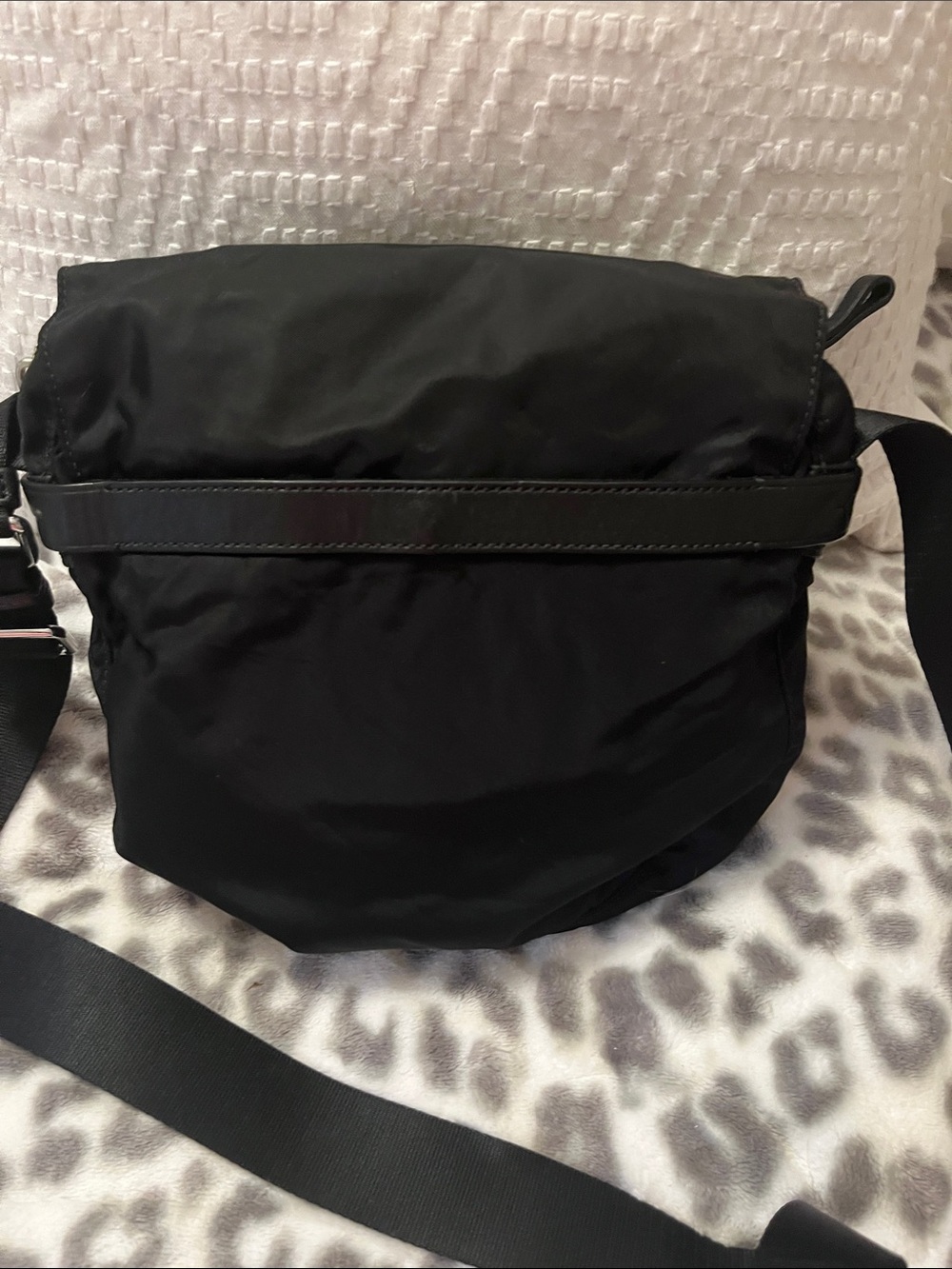Tumi Black Nylon Crossbody Bag with Red Accent - Picture 5 of 5